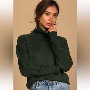 Lulu's Forest Green Turtleneck Sweater